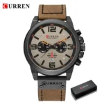 CURREN 8314 Men’s Chronograph Quartz Watch – Brown Ash