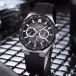 Curren 8489 Men's Fashion Stainless Steel Quartz Watch — Silver Black