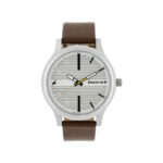Fastrack White Dial Leather Strap Watch (38051SL01)