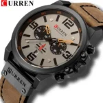 CURREN 8314 Men’s Chronograph Quartz Watch – Brown Ash - Image 2