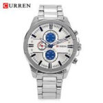 CURREN 8274 Men’s Quartz Watch – Silver White