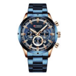 CURREN 8355 Men’s Chronograph Quartz Watch – Rose Blue