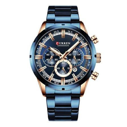 images (4)_result CURREN 8355 Men’s Chronograph Quartz Watch – Rose Blue - Image 1