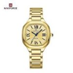 NAVIFORCE NF5042 Women’s Square Quartz Watch – Golden