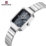 NAVIFORCE NF5050 Women’s Rectangular Quartz Watch – Silver Ash - Image 3