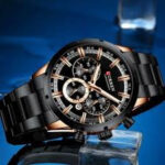 CURREN 8355 Men’s Chronograph Quartz Watch – Rose Black - Image 2