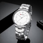 CURREN 8321 Men’s Quartz Watch – Silver White - Image 2
